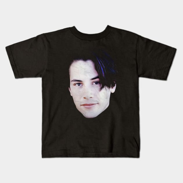 Keanu Reeves -- Retro 90s Aesthetic Kids T-Shirt by DankFutura